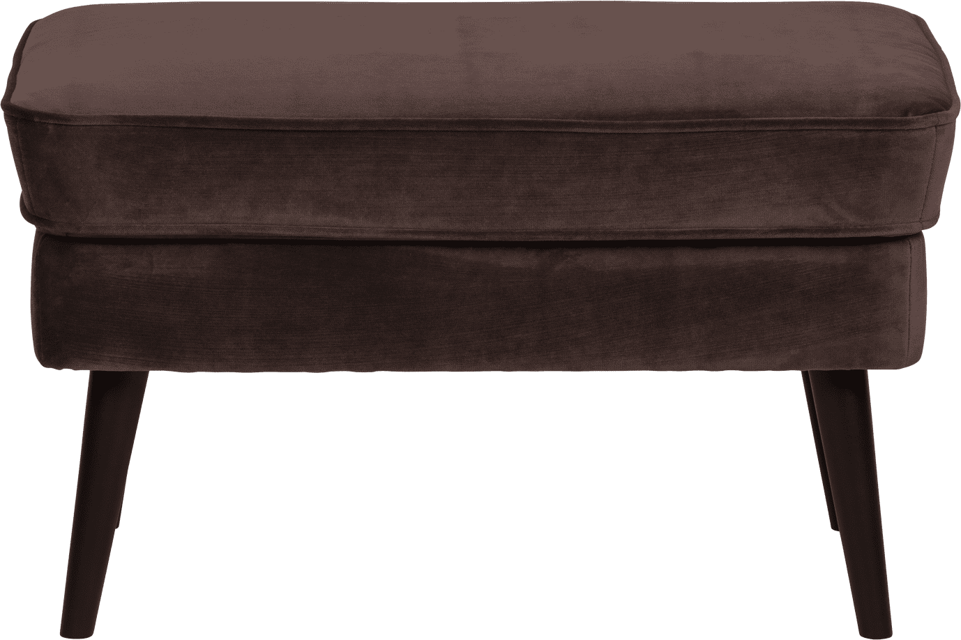 WOOOD Rocco hocker velvet donkerbruin Donkerbruin Hocker