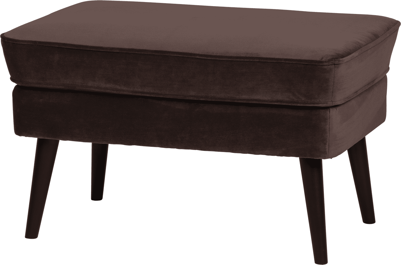 WOOOD Rocco hocker velvet donkerbruin Donkerbruin Hocker