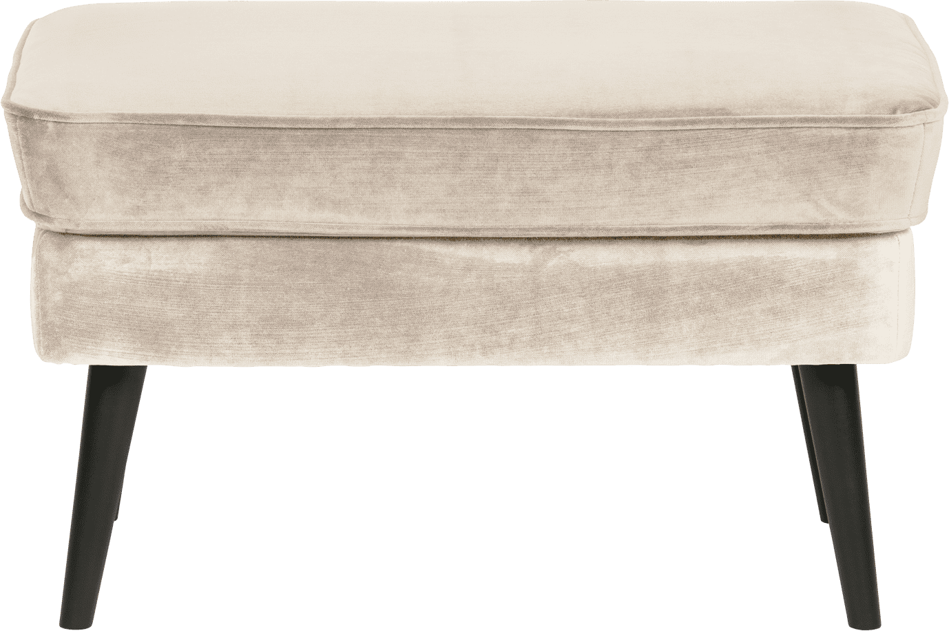 WOOOD Rocco hocker velvet off white Wit Hocker