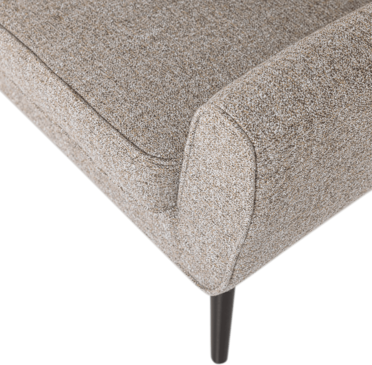 WOOOD Rocco xl 230cm geweven stof bruin melange Bruin melange 4-zitsbank
