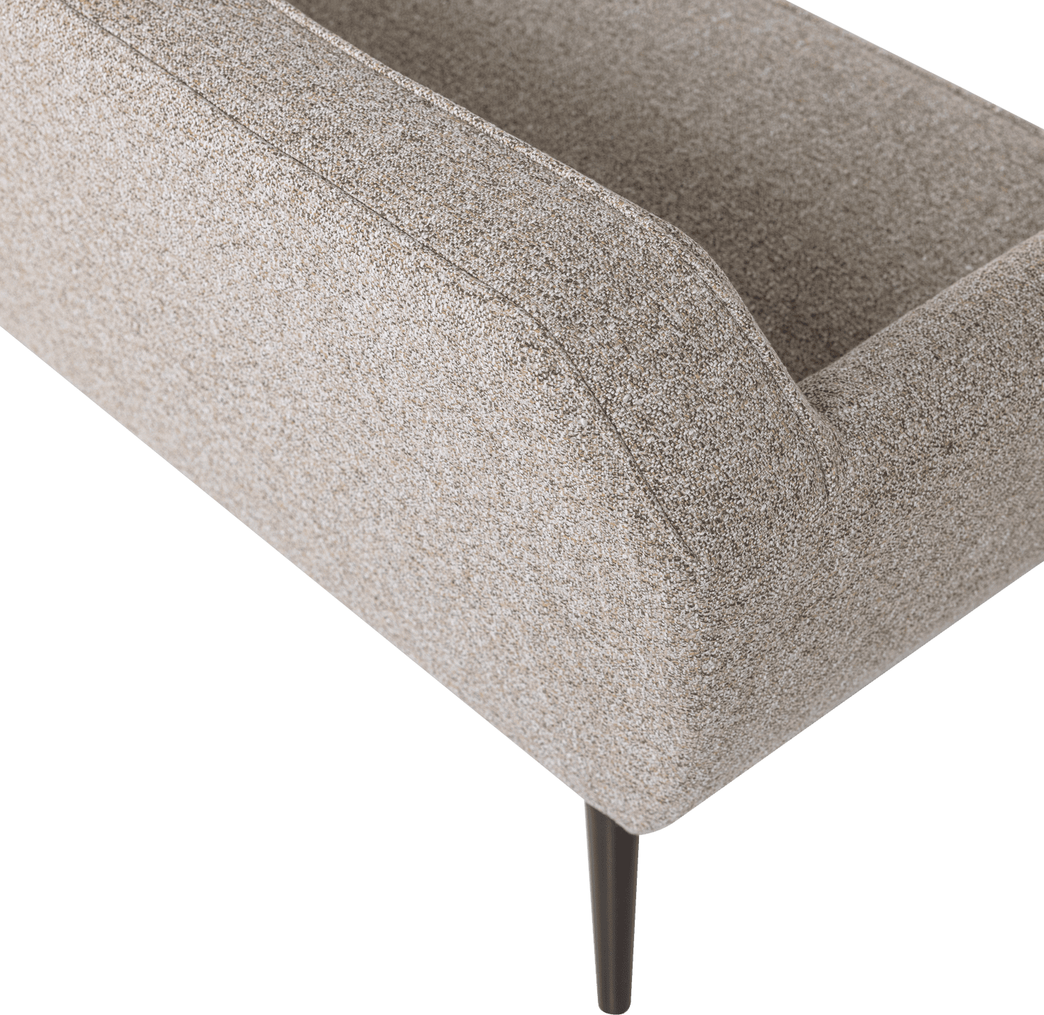 WOOOD Rocco xl 230cm geweven stof bruin melange Bruin melange 4-zitsbank