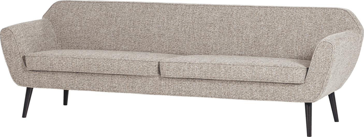 WOOOD Rocco xl 230cm geweven stof bruin melange Bruin melange 4-zitsbank