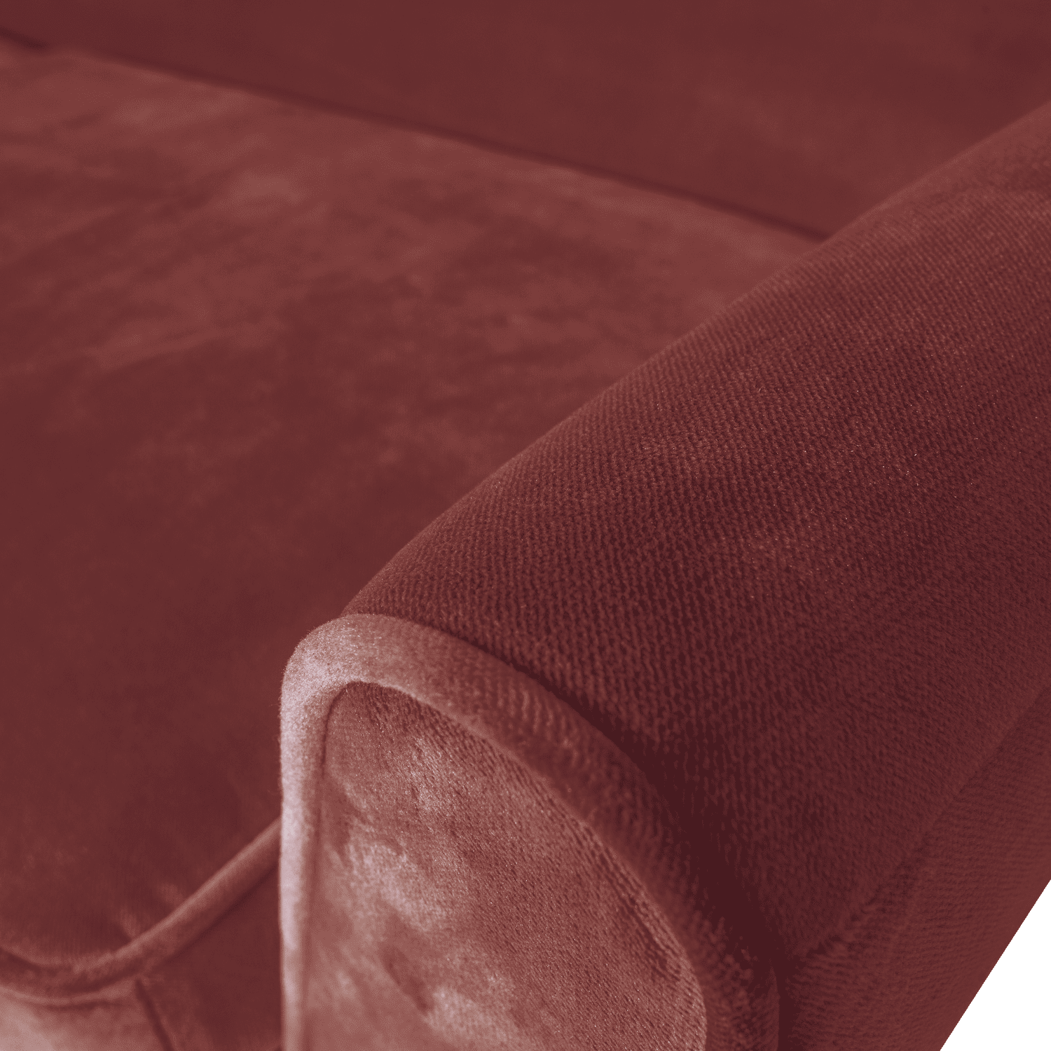 WOOOD Rocco xl 230cm velvet bordeauxrood Bordeaux 4-zitsbank