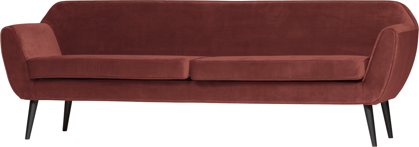 WOOOD Rocco xl 230cm velvet bordeauxrood Bordeaux 4-zitsbank