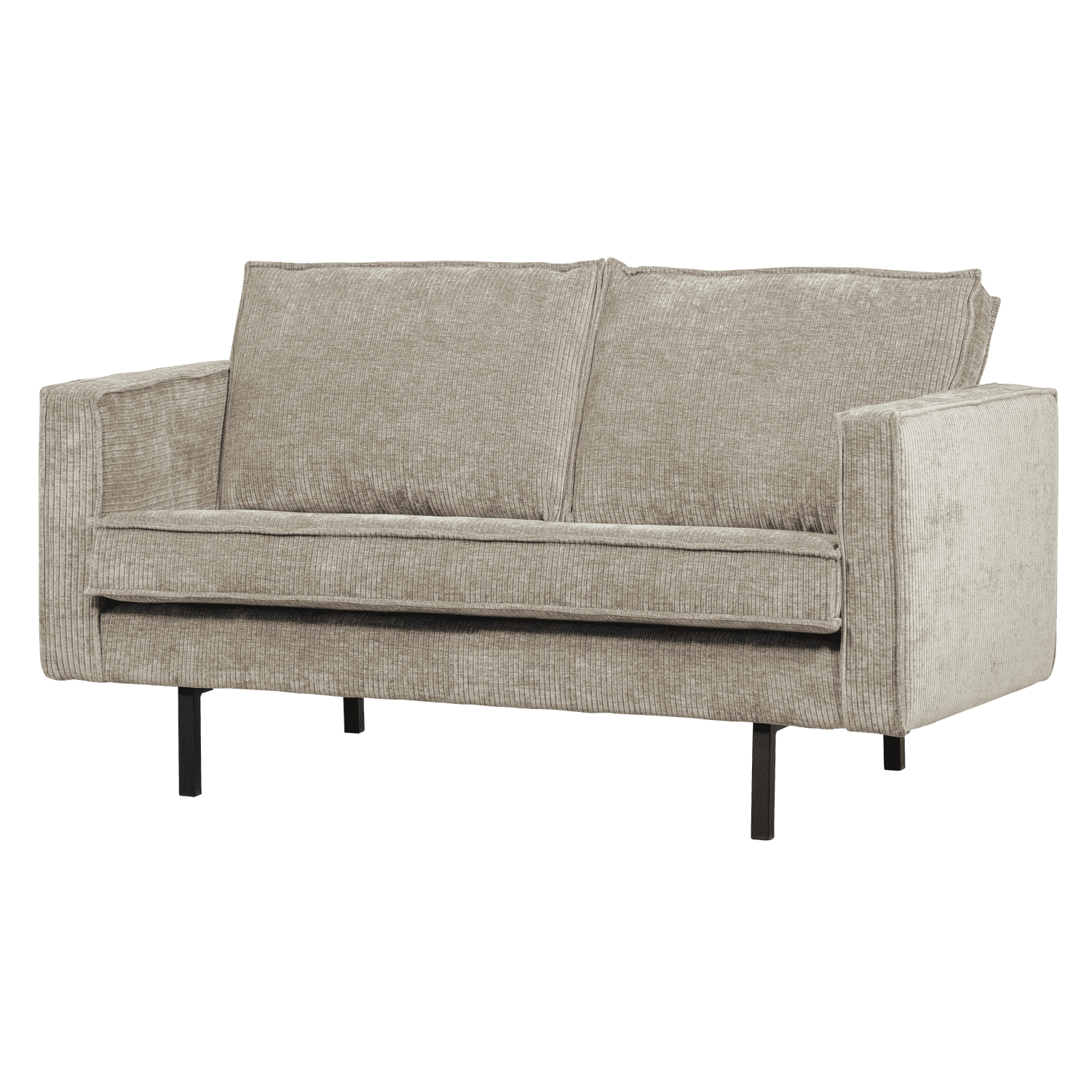 WOOOD Rodeo 2-zitsbank ribstof donkerzand Bruin|Beige 2-zitsbank