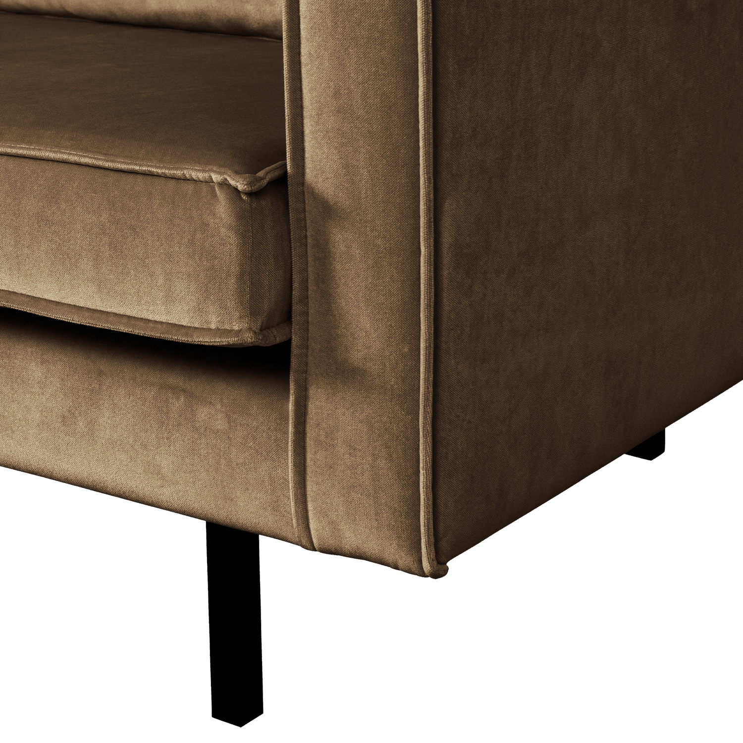 WOOOD Rodeo 2-zitsbank velvet taupe Taupe 2-zitsbank
