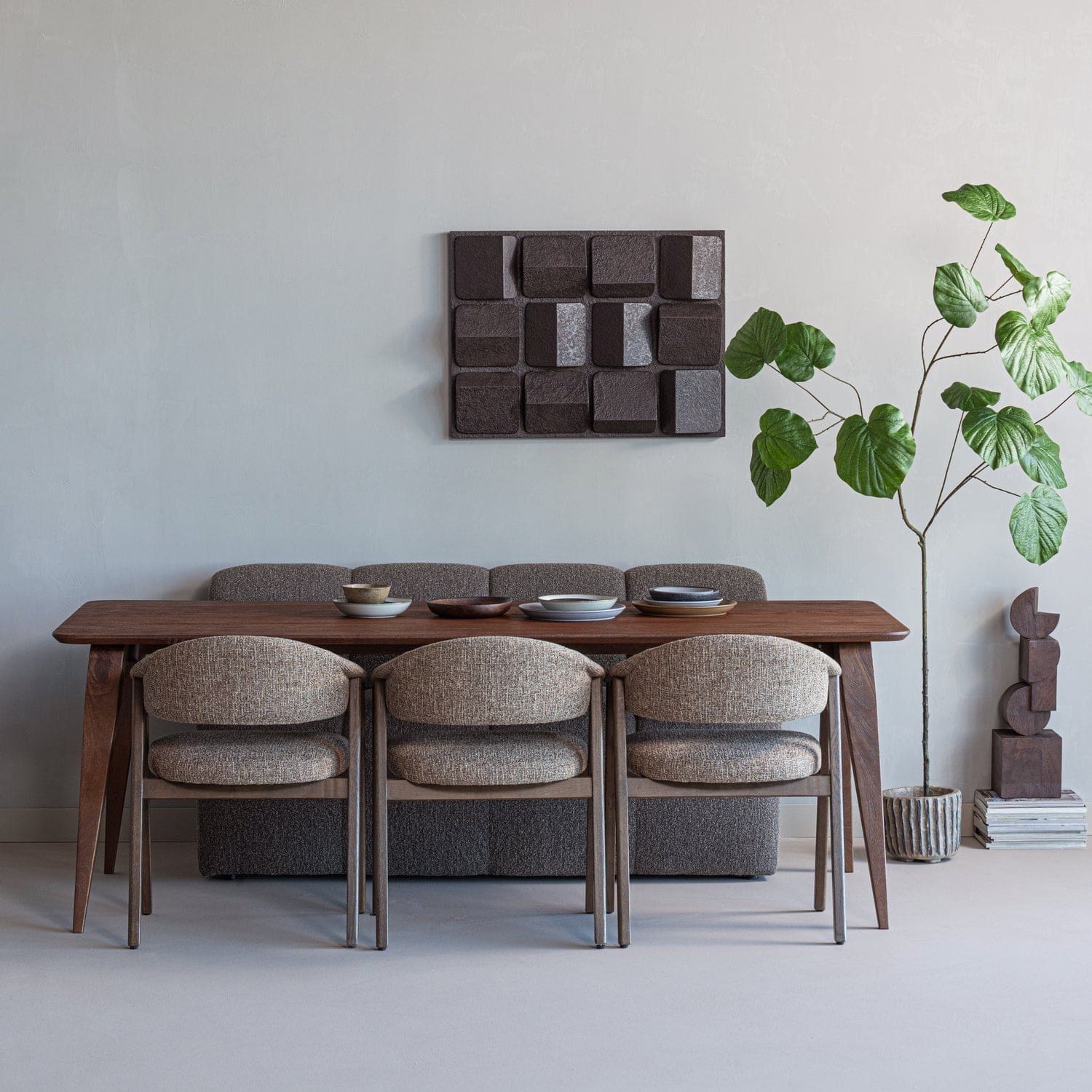 WOOOD Rubo eettafel 220x95cm mangohout bruin Bruin