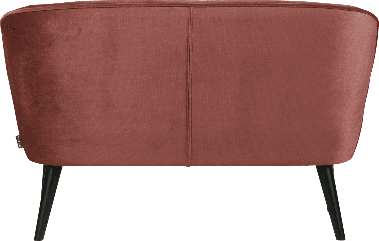 WOOOD Sara bankje velvet bordeauxrood Bordeaux 2-zitsbank