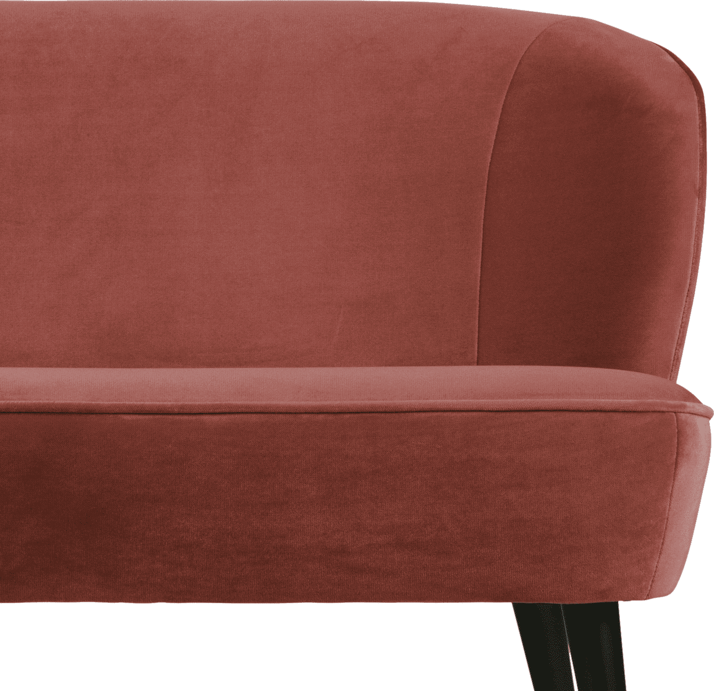 WOOOD Sara bankje velvet bordeauxrood Bordeaux 2-zitsbank