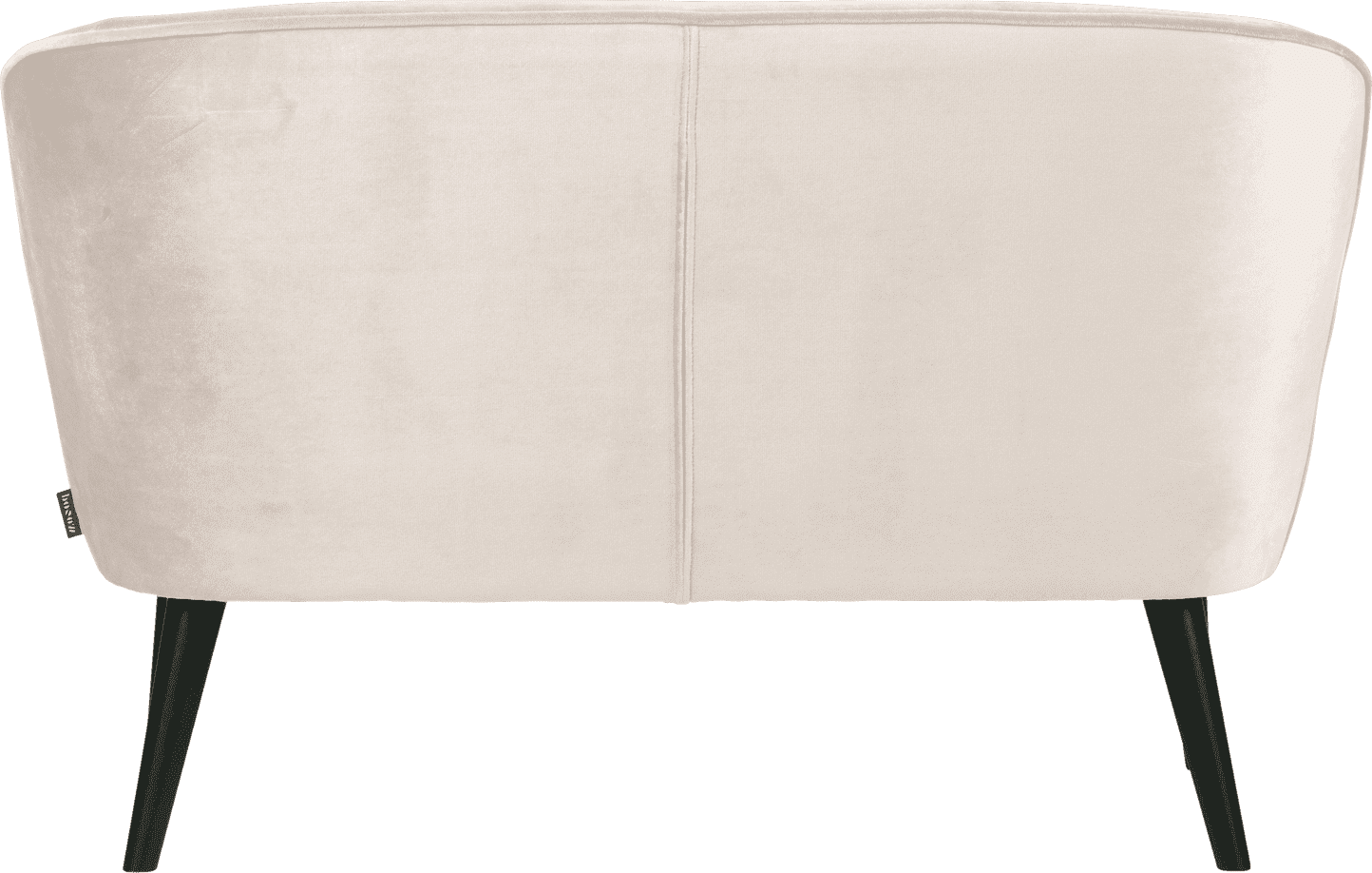 WOOOD Sara bankje velvet off white Wit Poef
