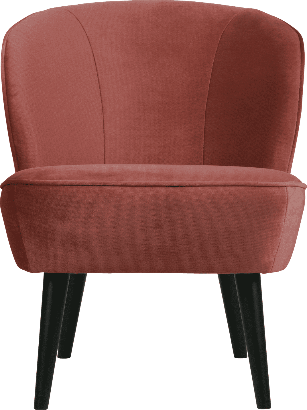 WOOOD Sara fauteuil velvet bordeauxrood Bordeaux Fauteuil
