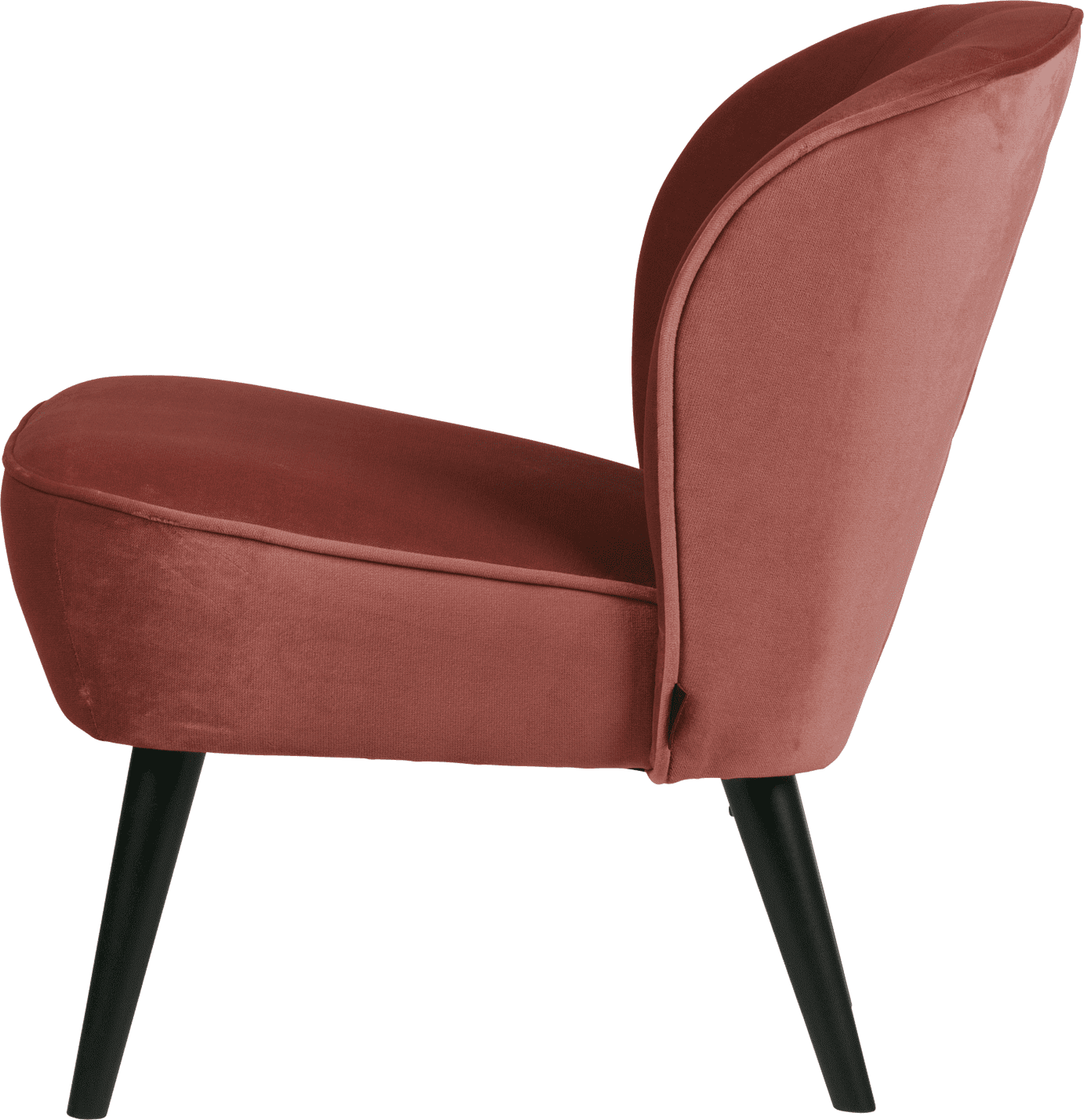 WOOOD Sara fauteuil velvet bordeauxrood Bordeaux Fauteuil