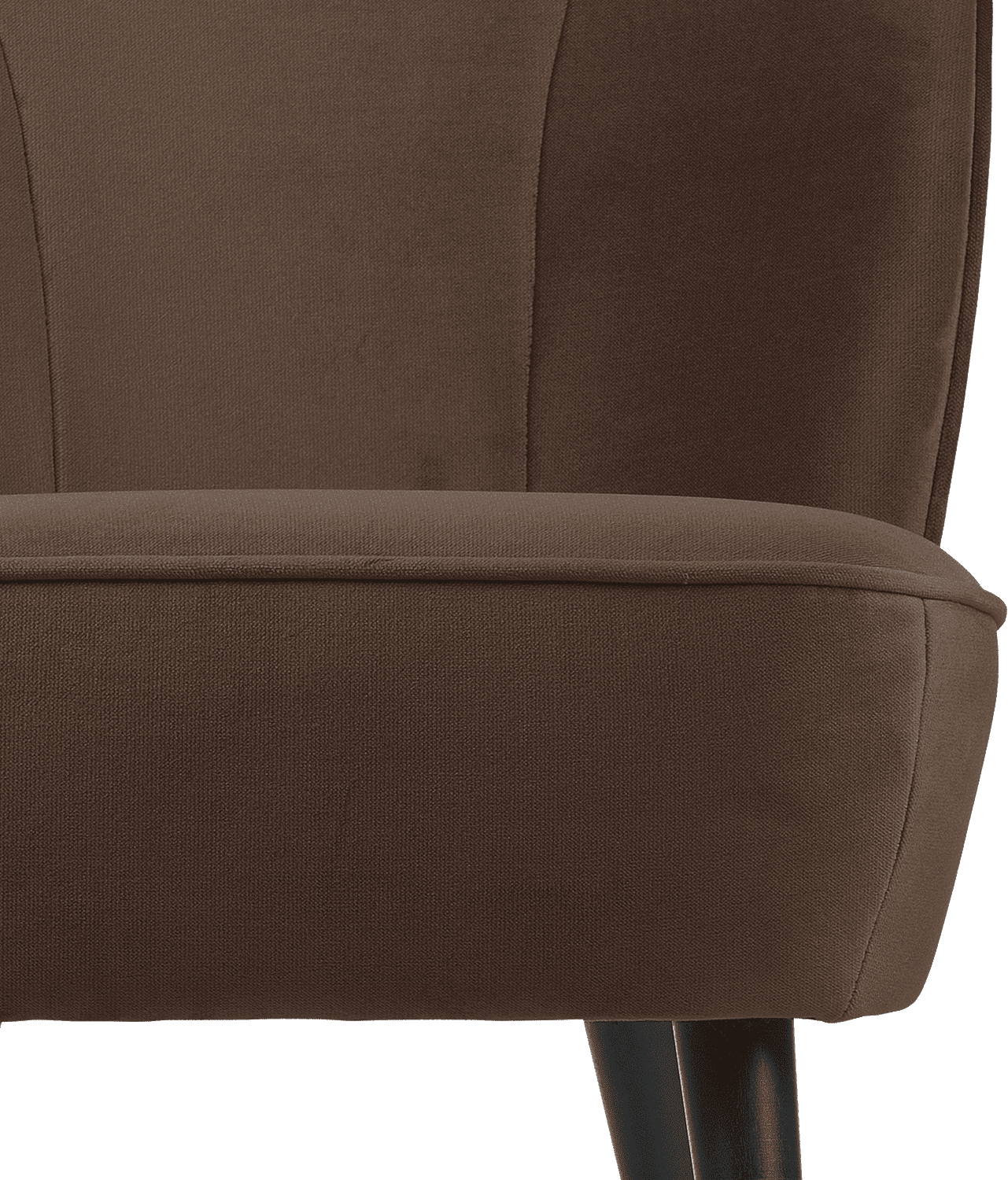 WOOOD Sara fauteuil velvet donkerbruin Donkerbruin Fauteuil