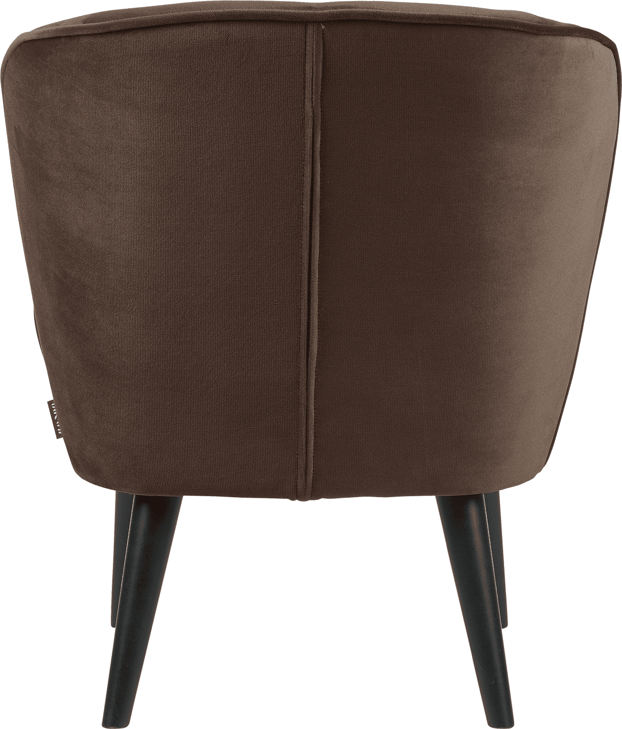 WOOOD Sara fauteuil velvet donkerbruin Donkerbruin Fauteuil