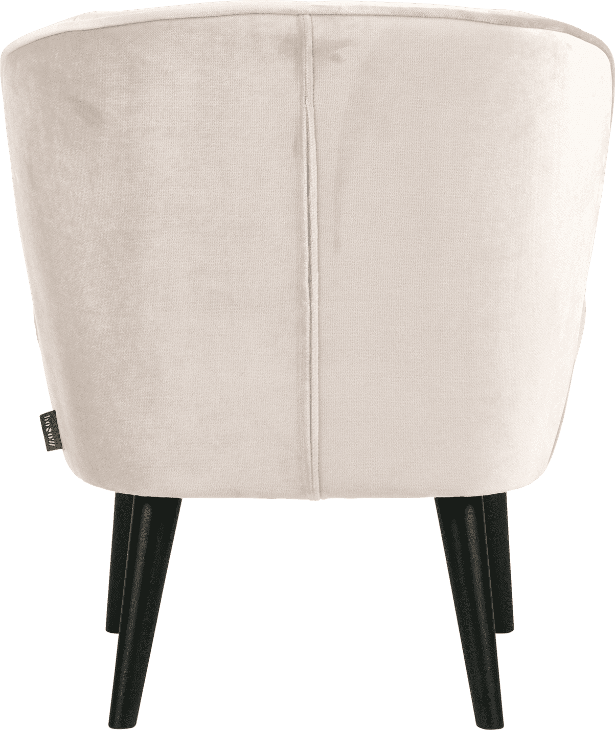 WOOOD Sara fauteuil velvet off white Wit Fauteuil