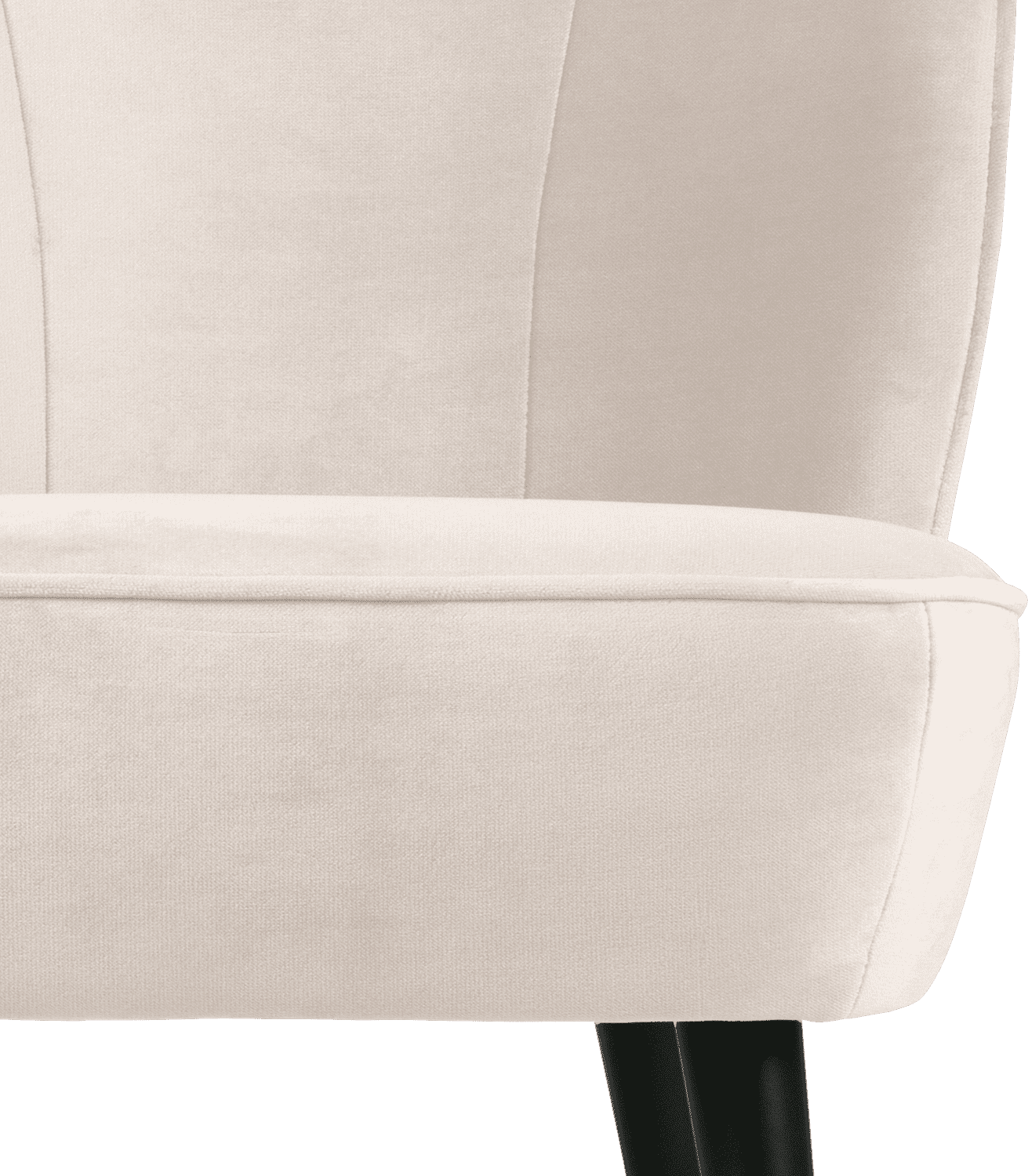 WOOOD Sara fauteuil velvet off white Wit Fauteuil
