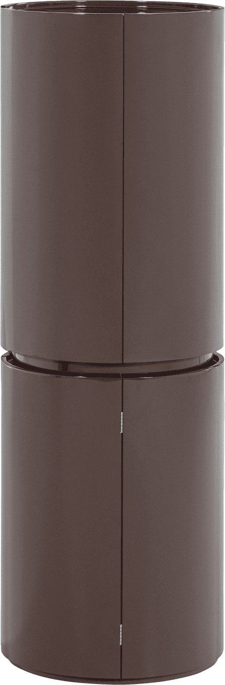 WOOOD Sera ronde kast 135xo45cm hout hoogglans donkerbruin Donkerbruin Bergkast|Kast