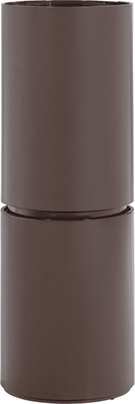 WOOOD Sera ronde kast 135xo45cm hout hoogglans donkerbruin Donkerbruin Bergkast|Kast