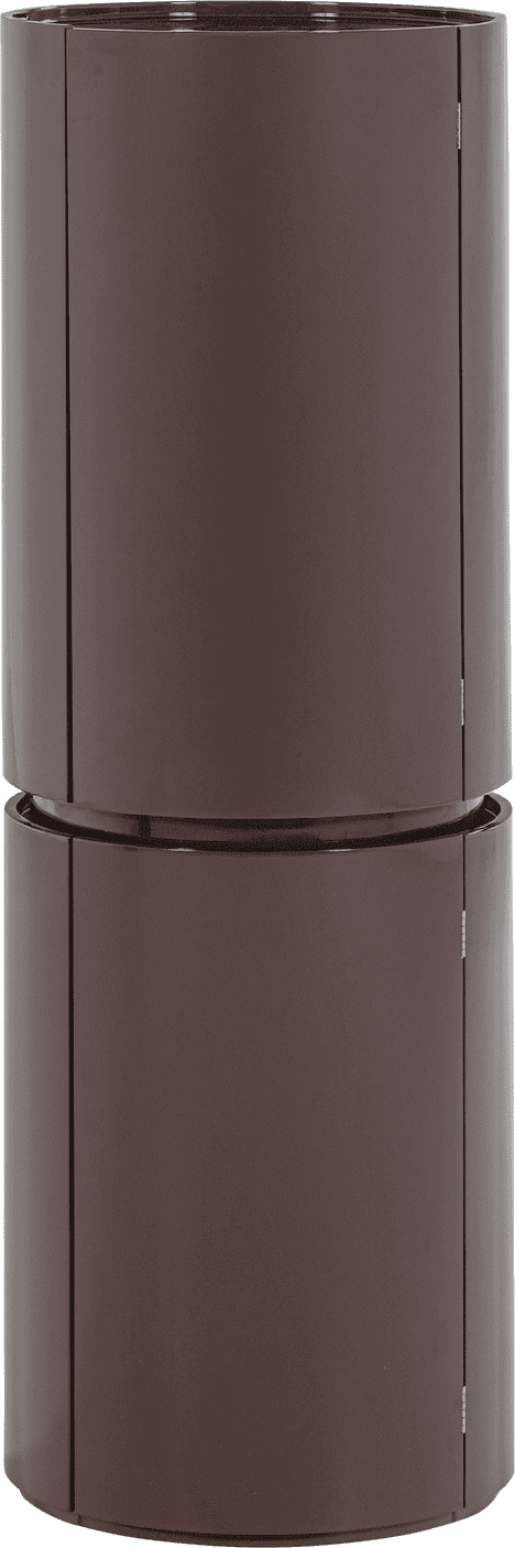 WOOOD Sera ronde kast 135xo45cm hout hoogglans donkerbruin Donkerbruin Bergkast|Kast