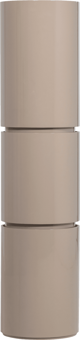WOOOD Sera ronde kast 188xo45cm hout hoogglans zand Bruin|Beige Bergkast|Kast
