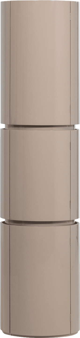 WOOOD Sera ronde kast 188xo45cm hout hoogglans zand Bruin|Beige Bergkast|Kast