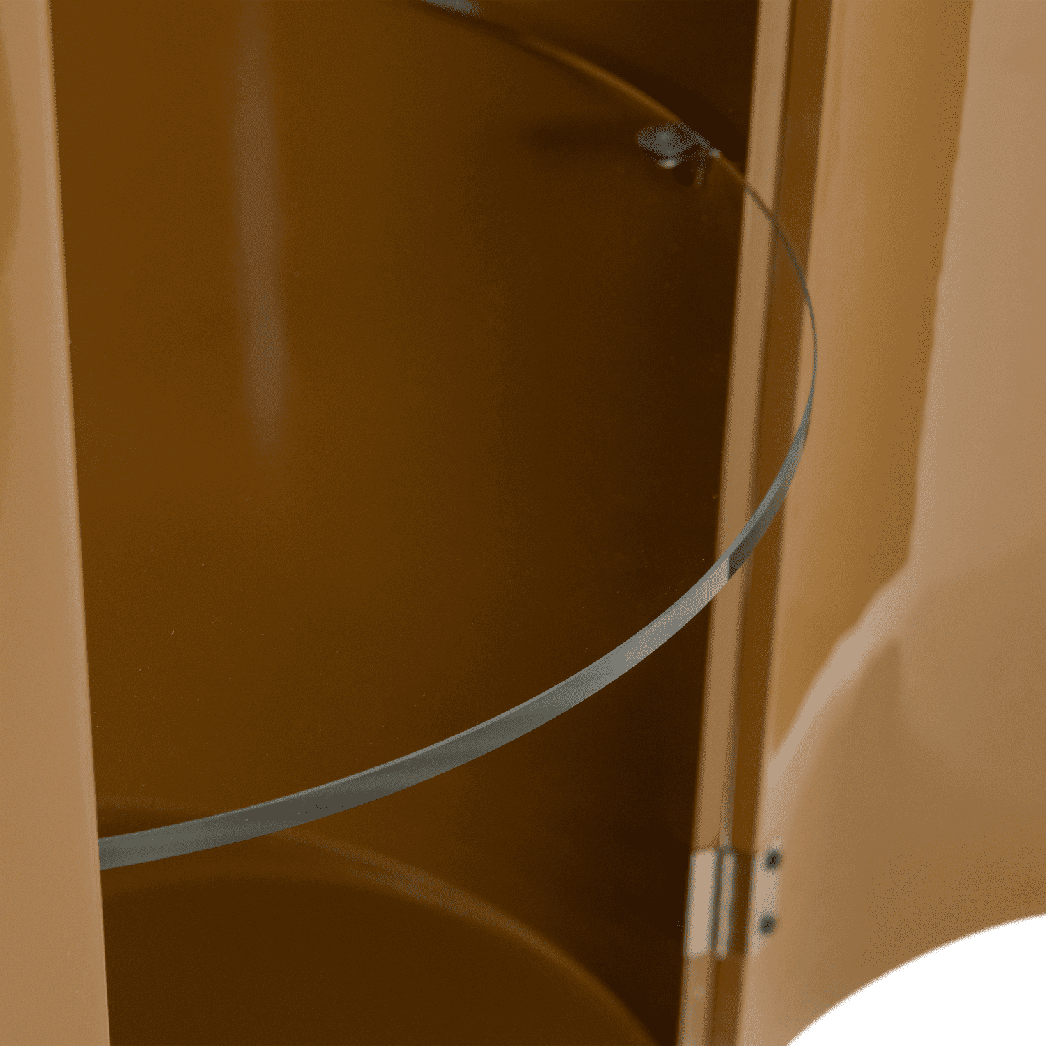 WOOOD Sera ronde kast 72xo45cm hout hoogglans honinggeel Geel Bergkast|Kast