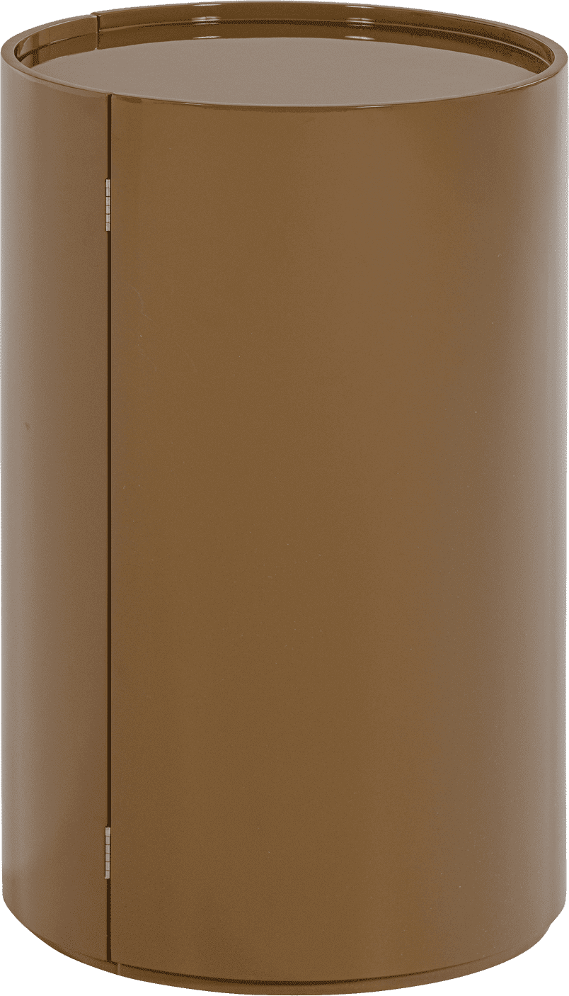 WOOOD Sera ronde kast 72xo45cm hout hoogglans honinggeel Geel Bergkast|Kast