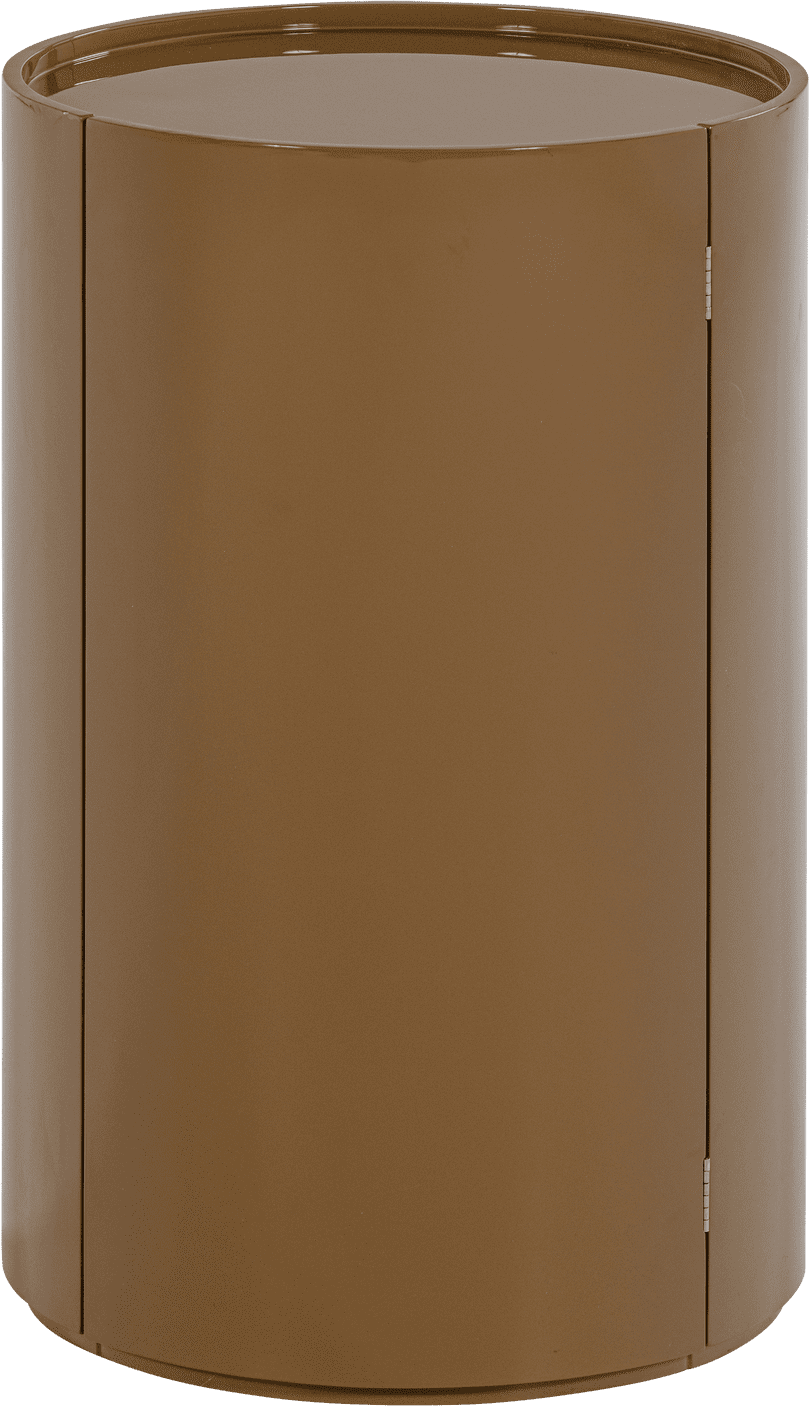 WOOOD Sera ronde kast 72xo45cm hout hoogglans honinggeel Geel Bergkast|Kast
