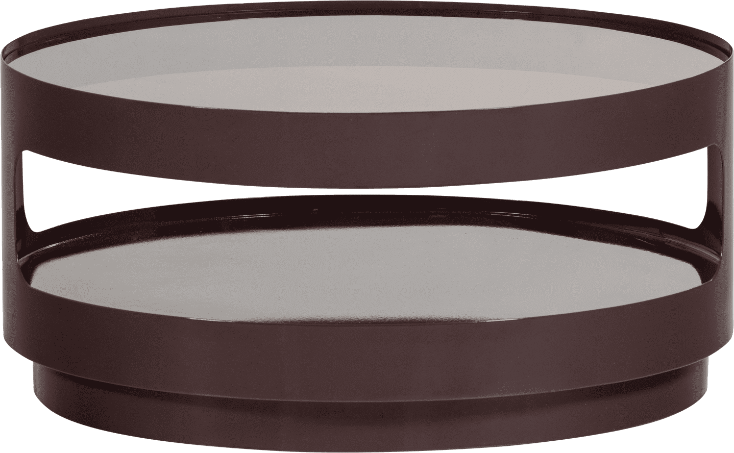 WOOOD Sero salontafel metaal/glas bruin Bruin Salontafel