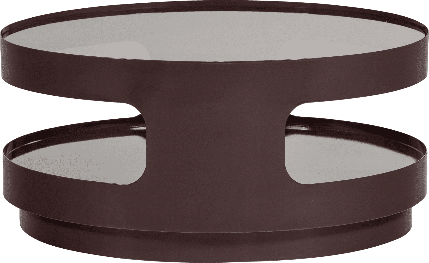 WOOOD Sero salontafel metaal/glas bruin Bruin Salontafel