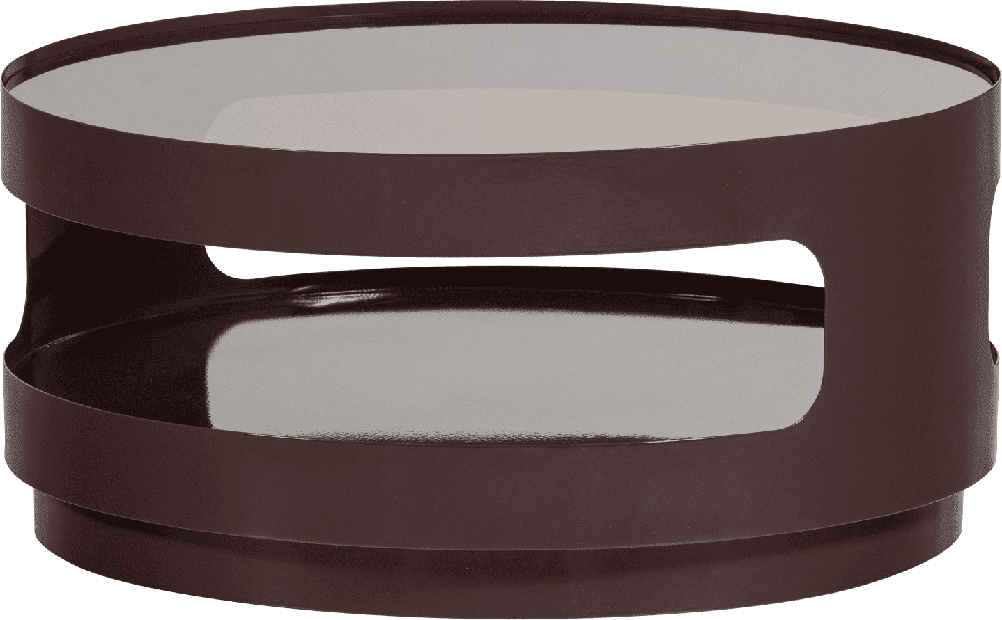 WOOOD Sero salontafel metaal/glas bruin Bruin Salontafel