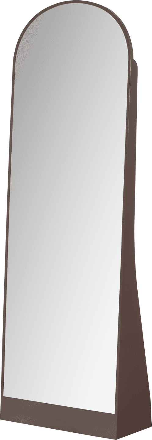 WOOOD Solari passpiegel 175x60cm hout hoogglans donkerbruin Donkerbruin Spiegel
