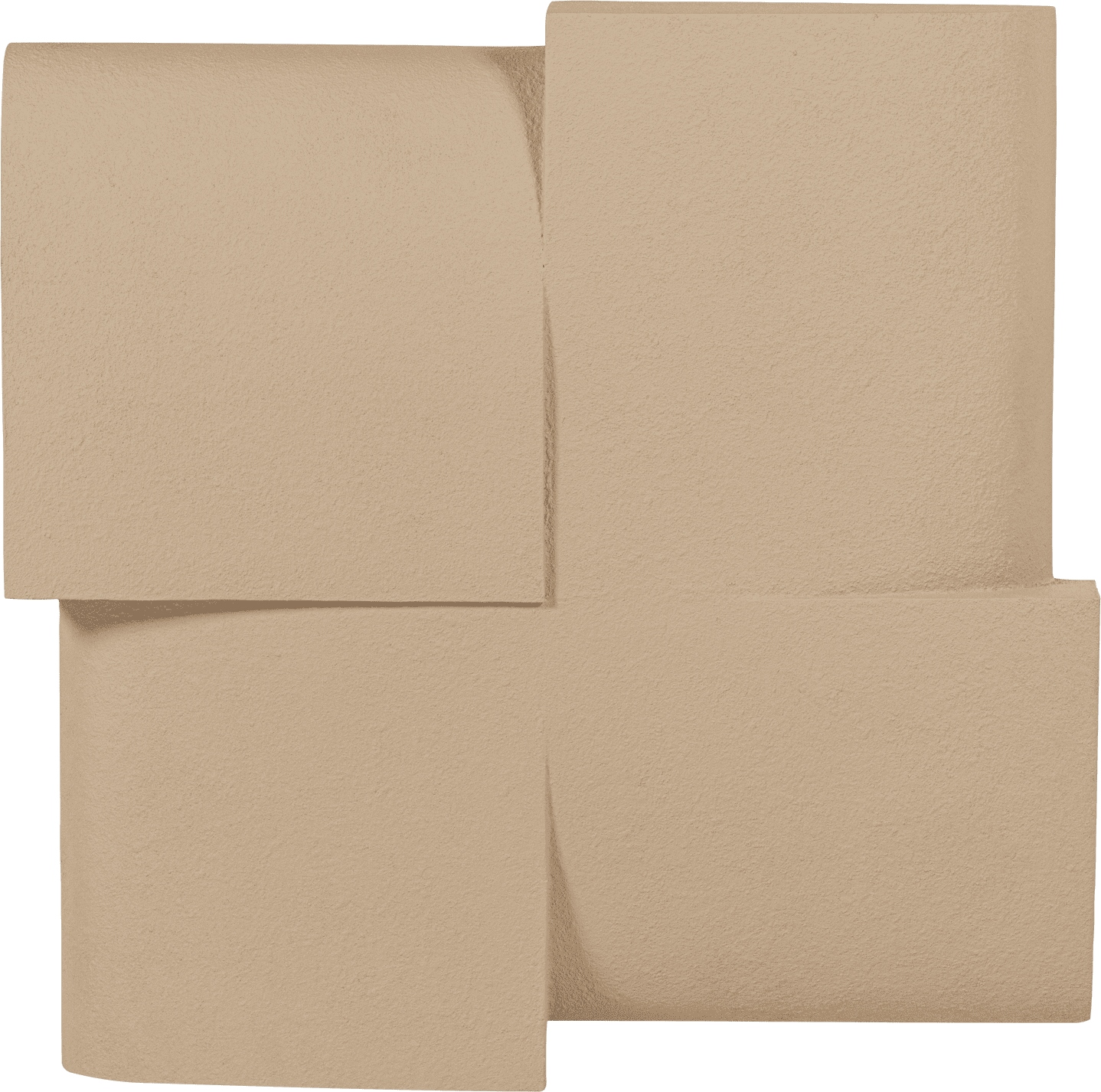 WOOOD Tide wanddeco betonlook zand Bruin|Beige Wanddecoratie