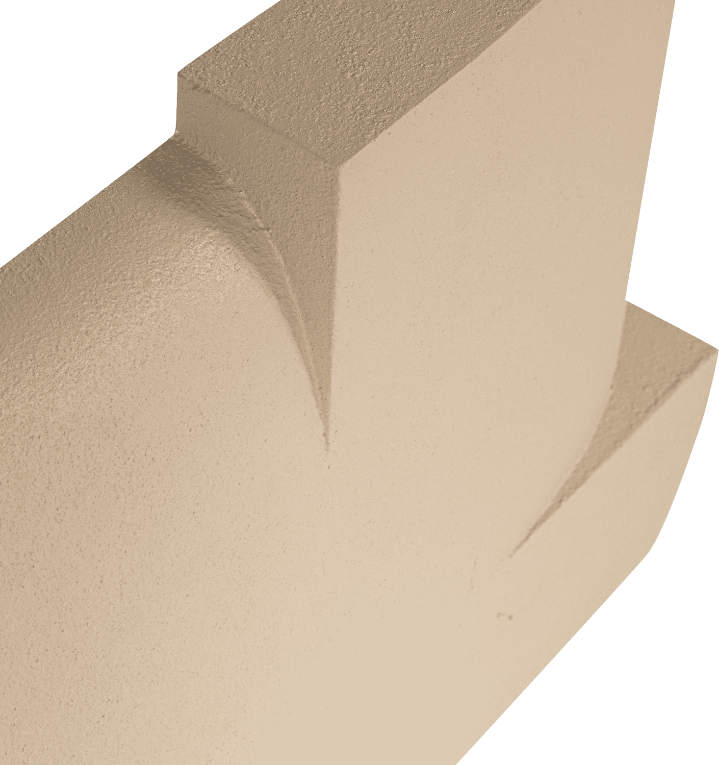 WOOOD Tide wanddeco betonlook zand Bruin|Beige Wanddecoratie