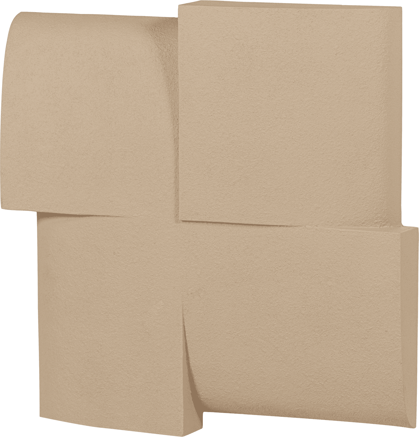 WOOOD Tide wanddeco betonlook zand Bruin|Beige Wanddecoratie