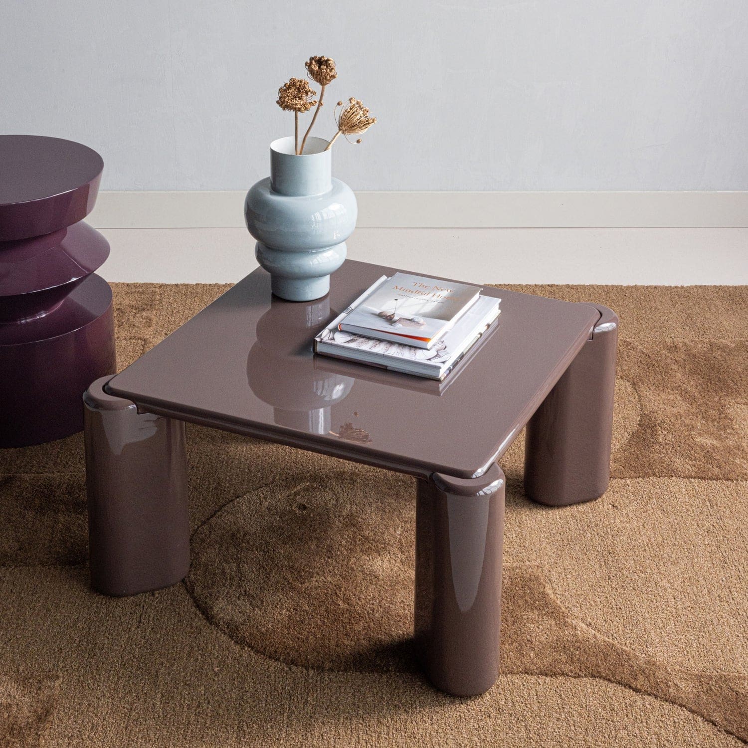 WOOOD Tiven salontafel hout hoogglans donkerbruin Donkerbruin Salontafel