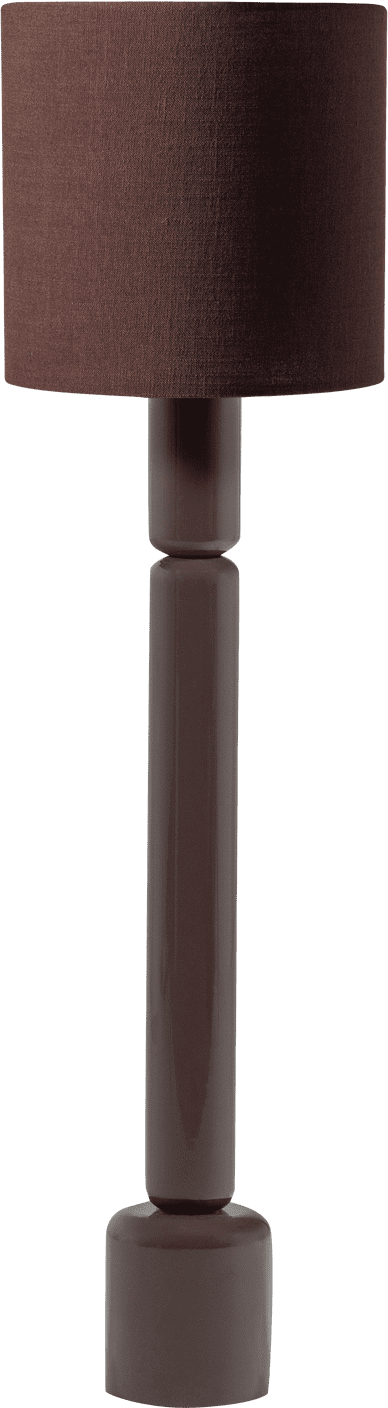 WOOOD Zivian vloerlamp hout hoogglans donkerbruin Donkerbruin Vloerlamp