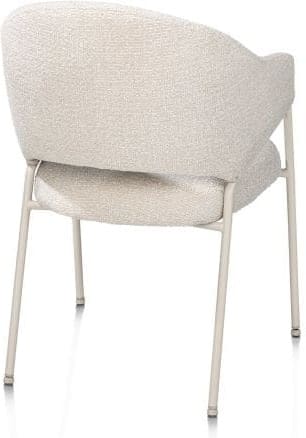 Xooon Noel armstoel incl pocketvering stof sevilla creme frame creme Beige|Wit Armstoel