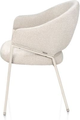 Xooon Noel armstoel incl pocketvering stof sevilla creme frame creme Beige|Wit Armstoel