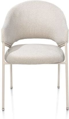 Xooon Noel armstoel incl pocketvering stof sevilla creme frame creme Beige|Wit Armstoel