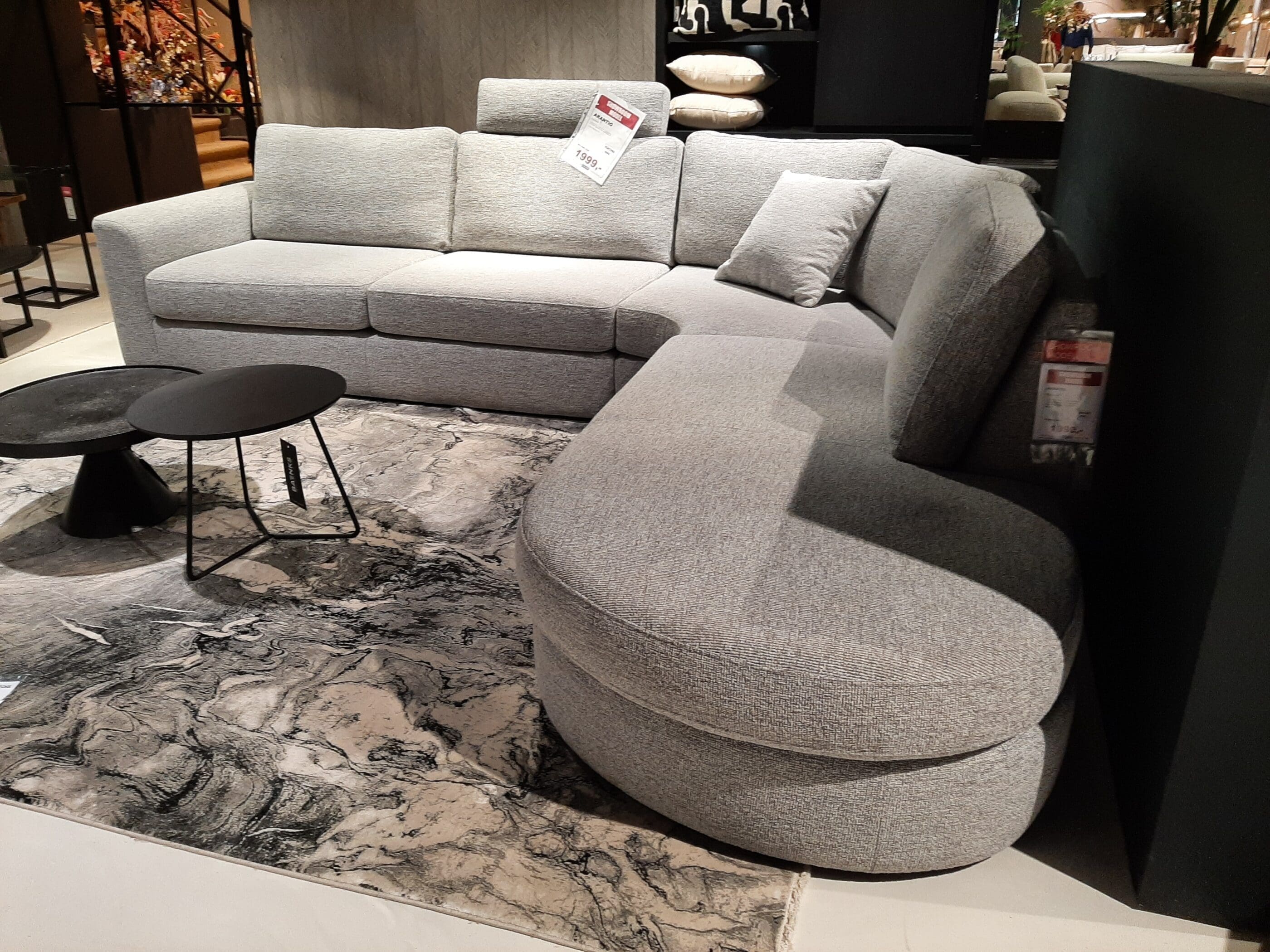 Hoekbank Arantio grijs **SHOWROOMMODEL** - Afbeelding 2