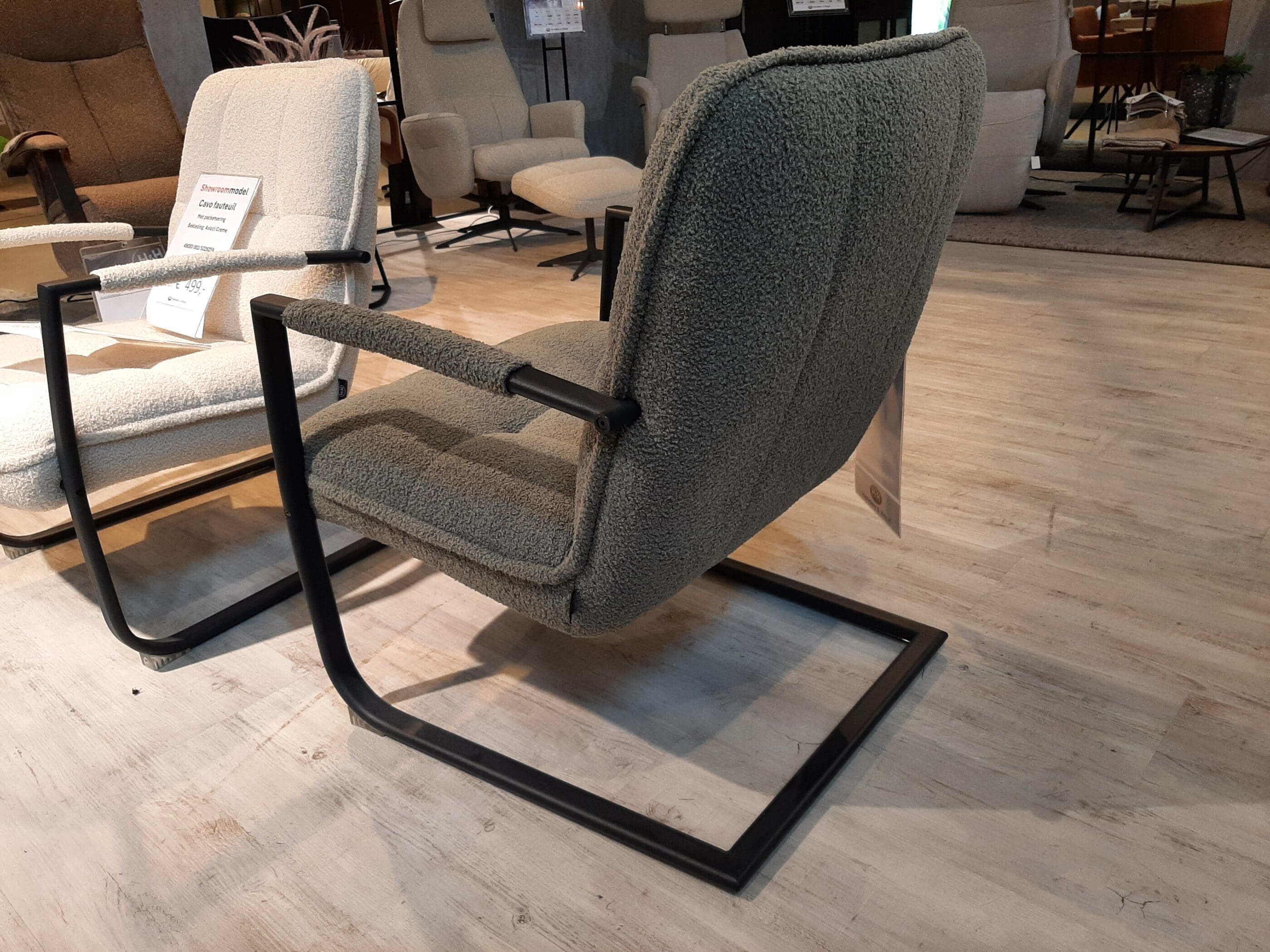 Cavo fauteuil - olijf **SHOWROOMMODEL** - Afbeelding 2