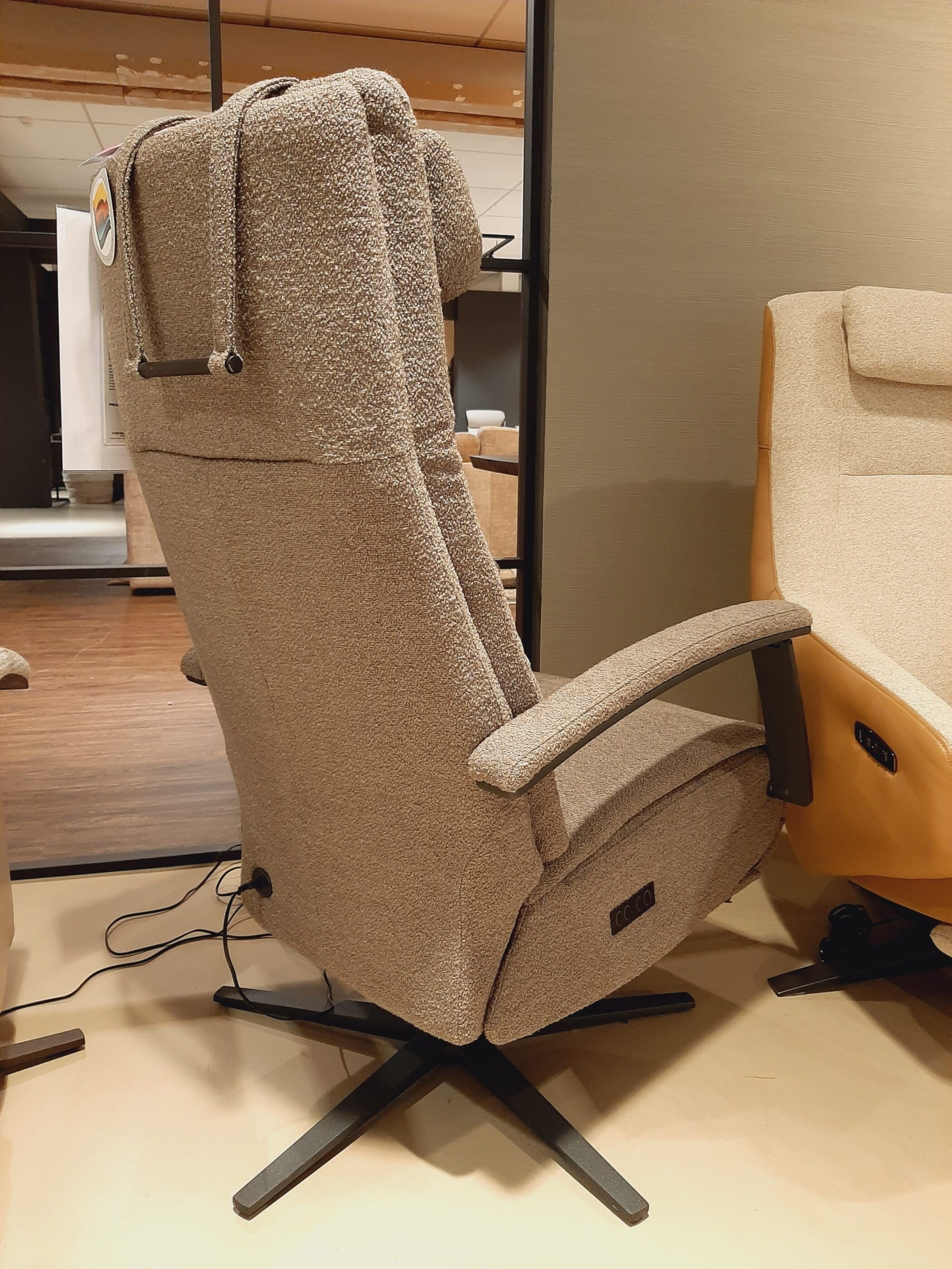 Relaxfauteuil Pantoli - taupe **SHOWROOMMODEL** - Afbeelding 3