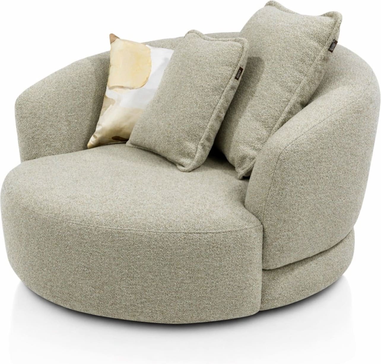Cervos fauteuil draaibaar - 130cm - saliegroen - Afbeelding 2