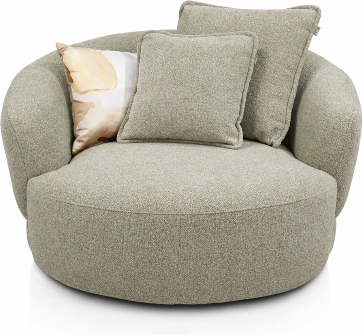 Cervos fauteuil draaibaar - 130cm - saliegroen