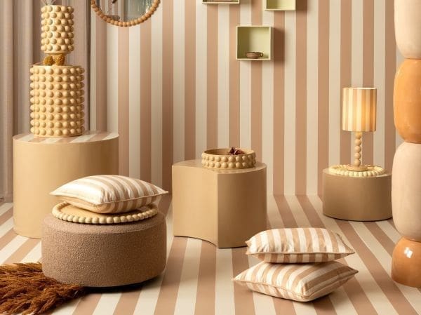 COCO maison Dots kussen 45x45cm - geel Geel Sierkussen