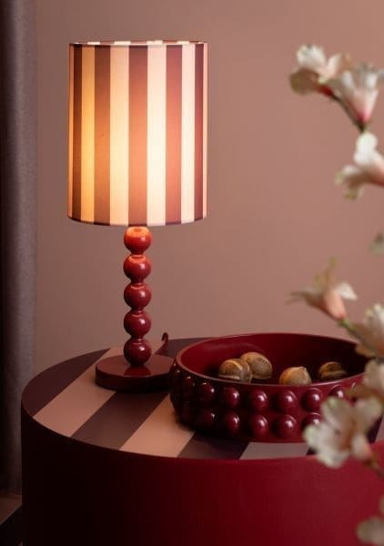COCO maison Dots tafellamp 1*e27 - bordeaux Paars|Rood Tafellamp