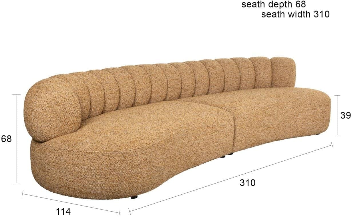 Bank Duvane 4,5-zitsbank Brown Dutchbone Bank ZVR1001666