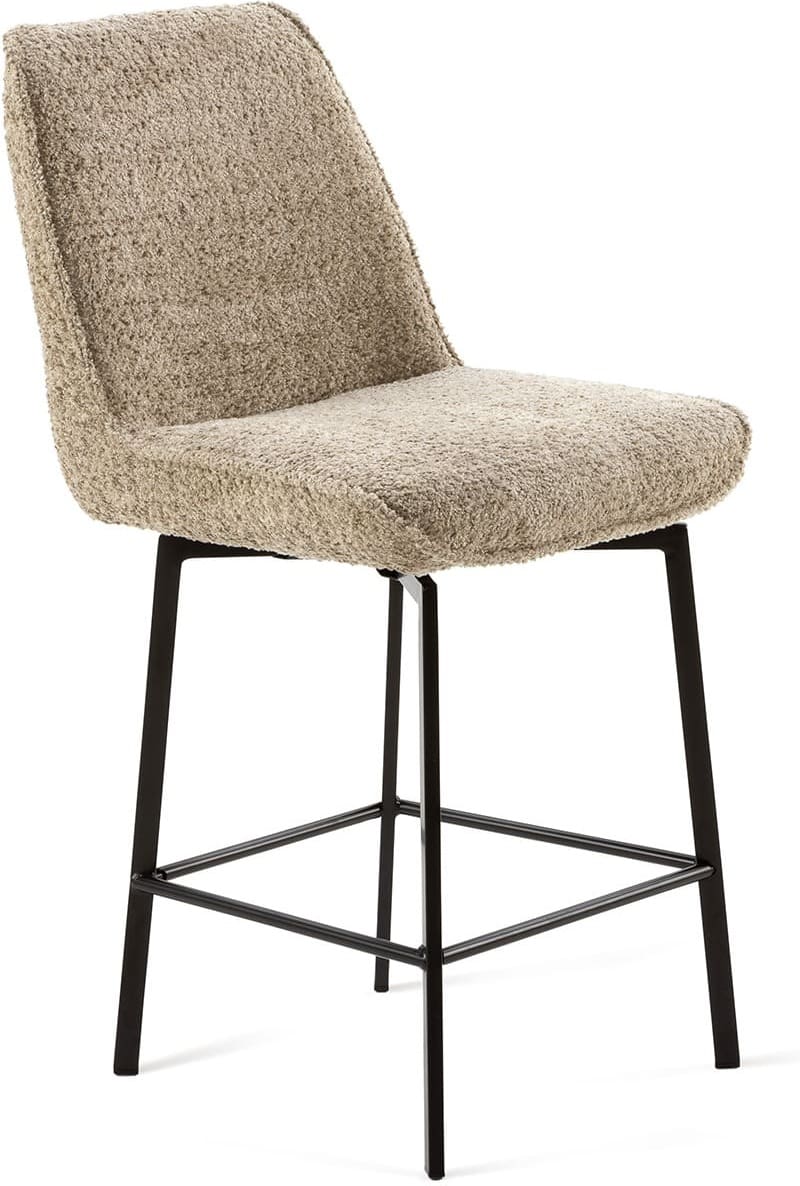 Feelings Wonen meubelen Novi barstoel + swivel Naturel|Taupe Barkruk|Barstoel