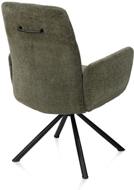 Henders & Hazel Silva armstoel - stof livigno - draaibaar - greep - pocket - donkergroen Armstoel